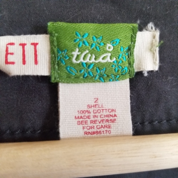 Anthro Ett Twa Dark Grey Cropped Peplum Jacket - Picture 5 of 6